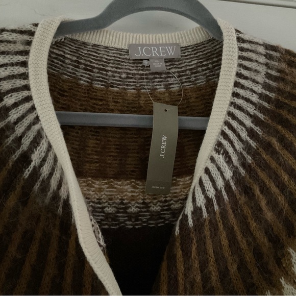 J. Crew Brown and White Fair Isle Cardigan - Picture 5 of 7